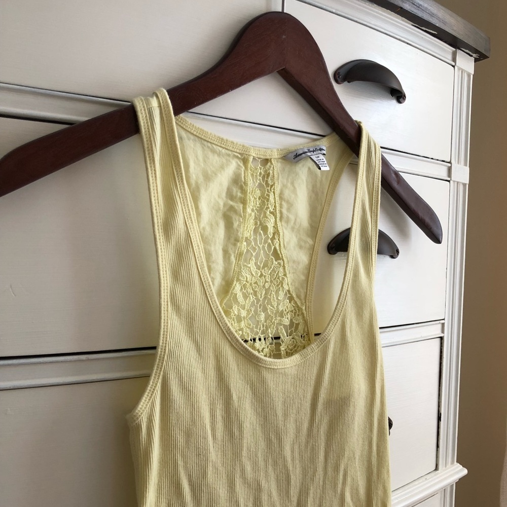AEO Racerback Tank with Lace Detail